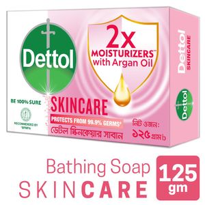 Dettol Soap Skincare 125gm Bathing Bar, Soap with Moisturizers